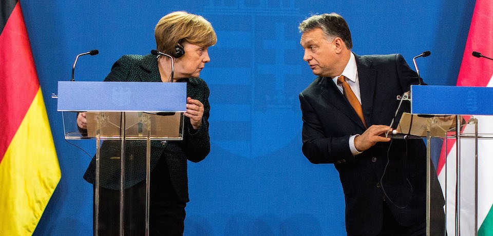 Angela Merkel and Viktor Orbán. Courtesy of Getty Images.